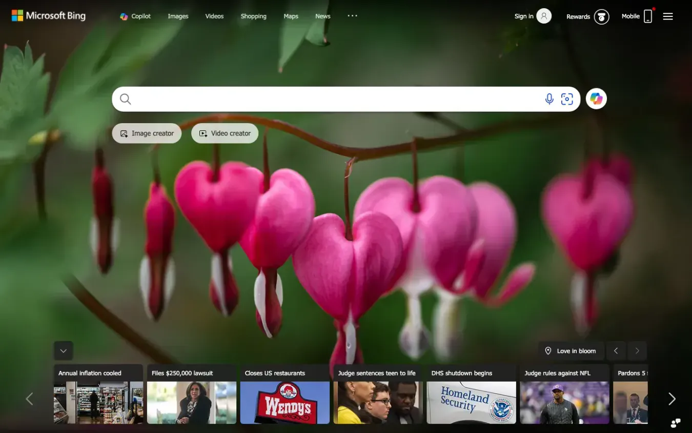 Bing: Desktop preview