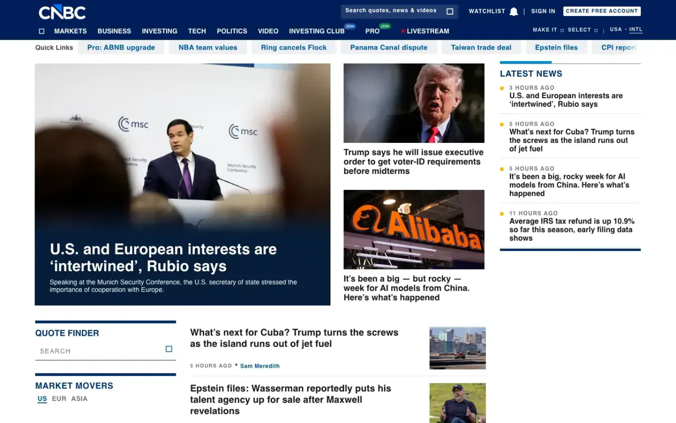 CNBC: Desktop preview