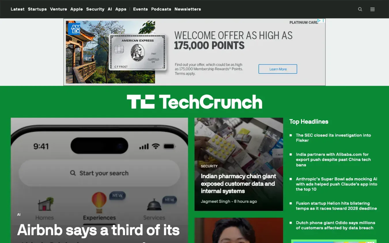 TechCrunch: Desktop preview