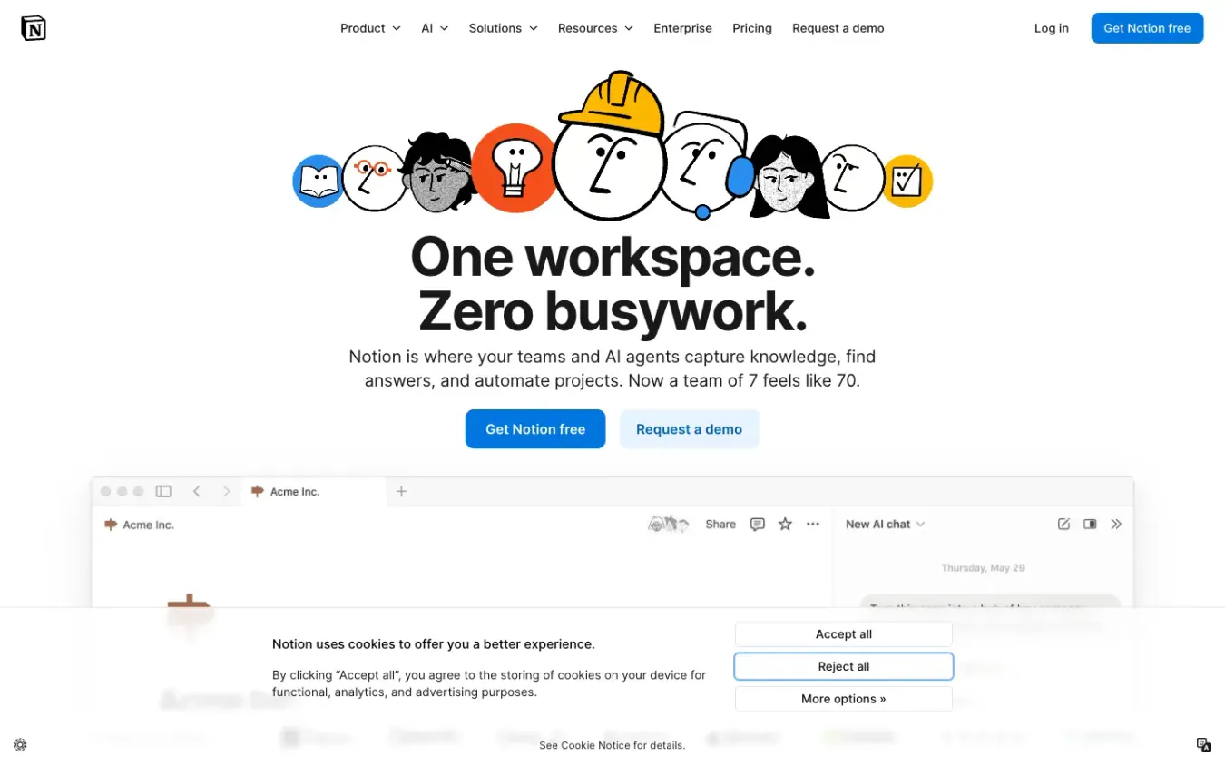 Notion: Desktop preview