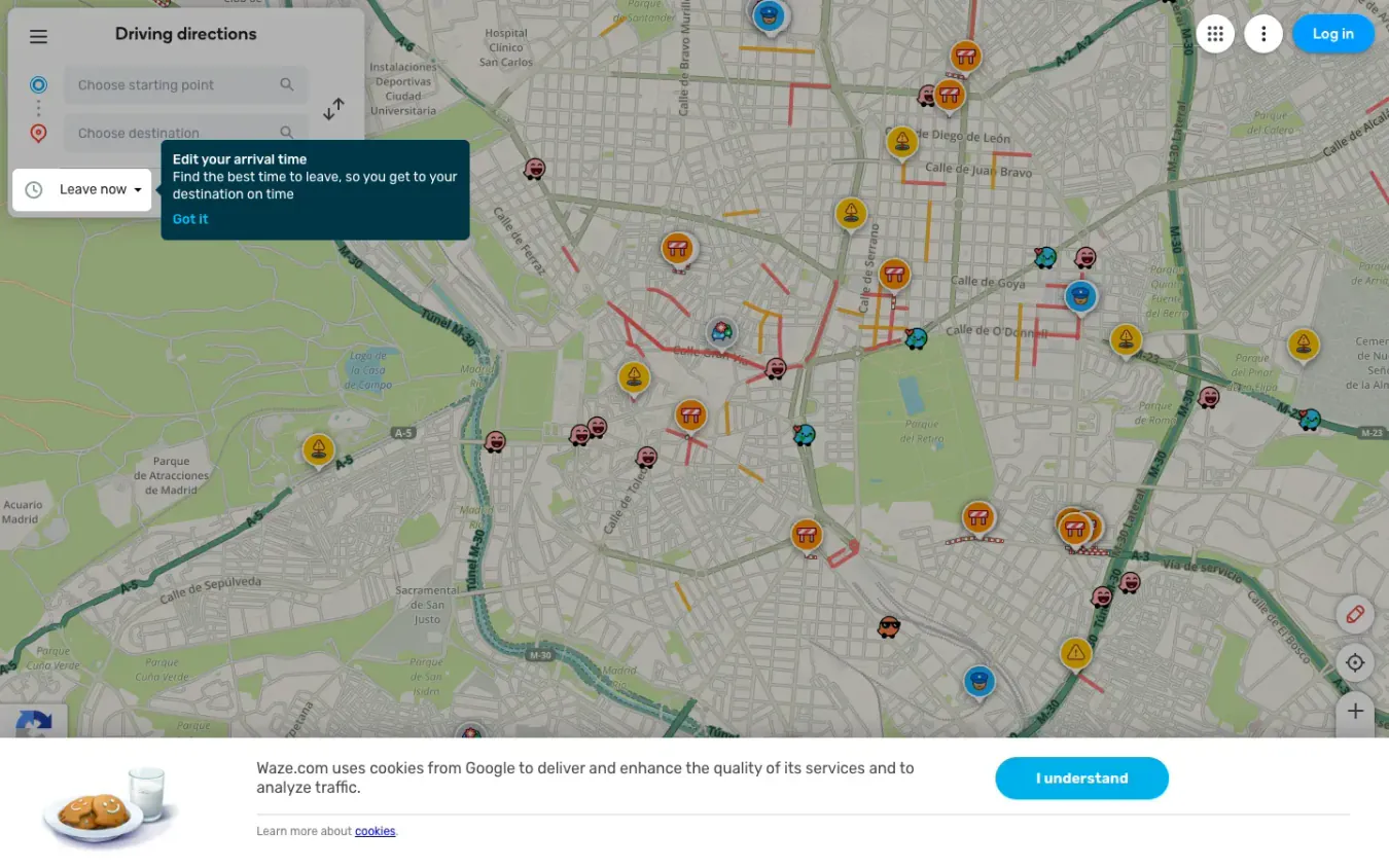 Waze: Desktop preview